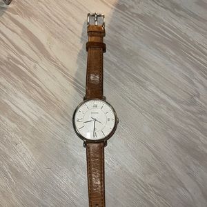 Fossil brown leather watch